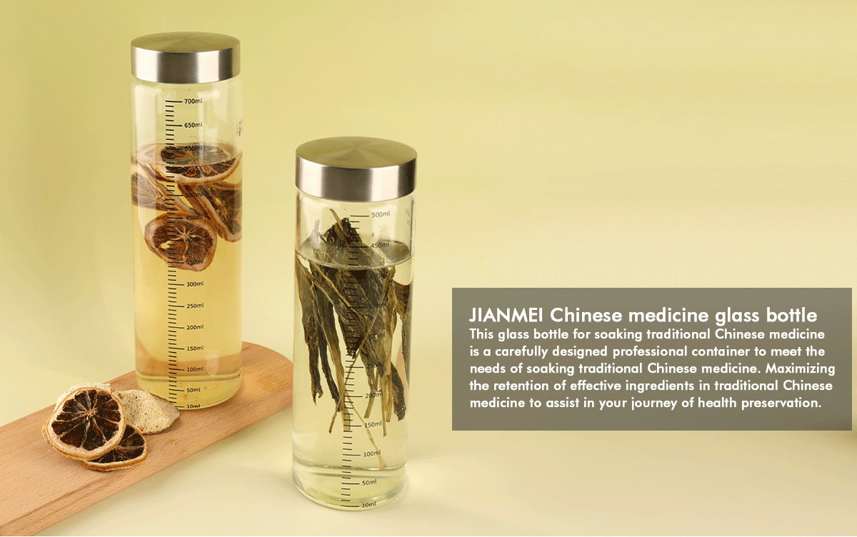 JM040 JIANMEI High Borosilicate 500ml 700ml Glass Water Bottle