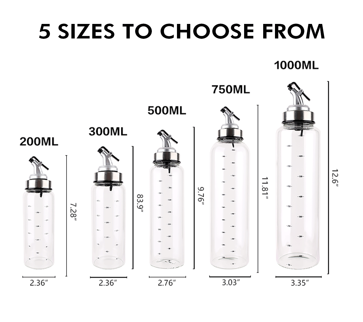 JM042 Wholesale Borosilicate Olive Oil Bottle Factory For Kitchen