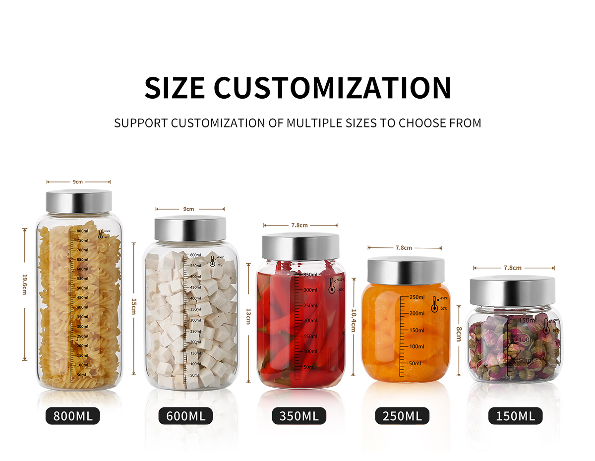 JM044 Borosilicate Glass Jar With Lid For Food
