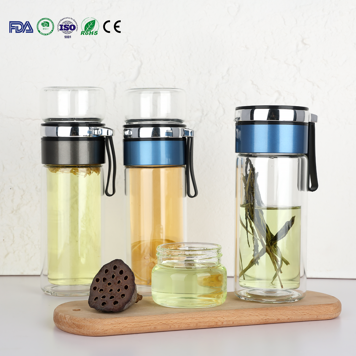 JM046 Wholesale High Borosilicate Tea Glass Cup China Supplier