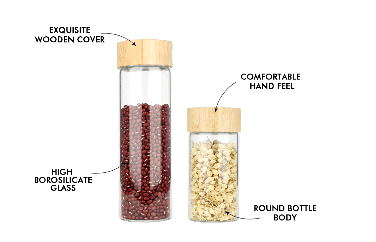 JM049 Wholesale Borosilicate Glass Jar Custom Food Storage Jars Supplier